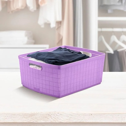 [12544] CANASTA FIQUE 30 LITROS LAVANDA