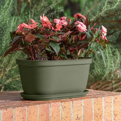 [12992] MACETERO OVALADO RAFIA 40CM VERDE