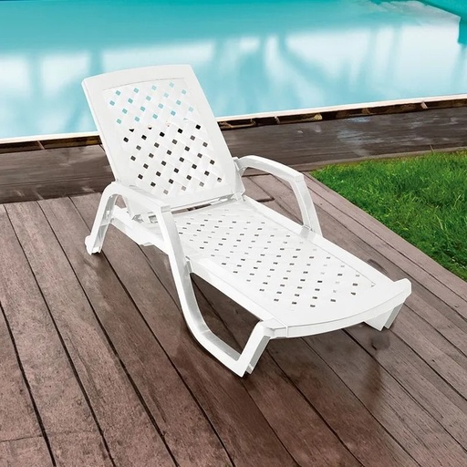 [2370] CHAISE LONGUE ARRECIFE BLANCO