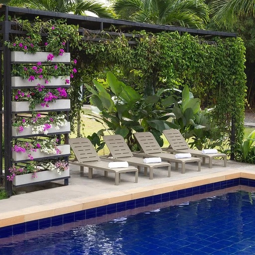 [13744] CHAISE LONGUE BARU TAUPE