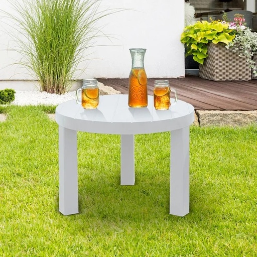 [12957] MESA BARU AUXILIAR REDONDA 60CM GRIS HIELO
