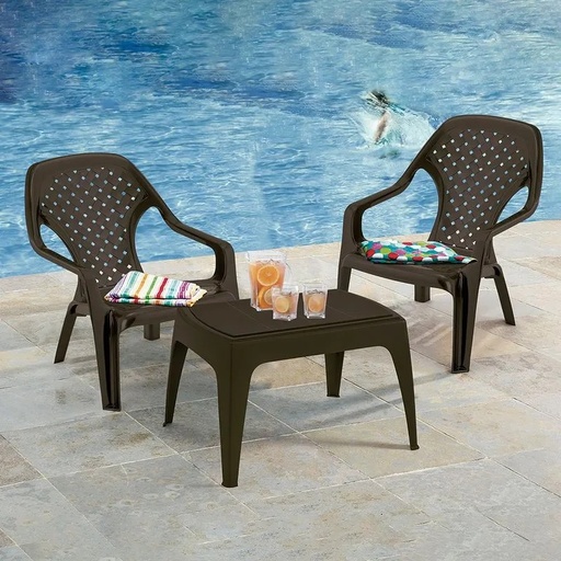 [7797] MESA CENTRO RECTANGULAR 68X54 CM MARRON