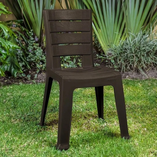 [12965] SILLA BARU SIN BRAZO WENGUE