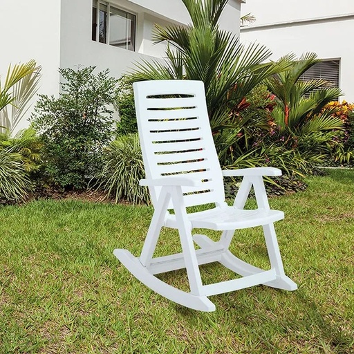 [4810] SILLA MECEDORA BLANCA