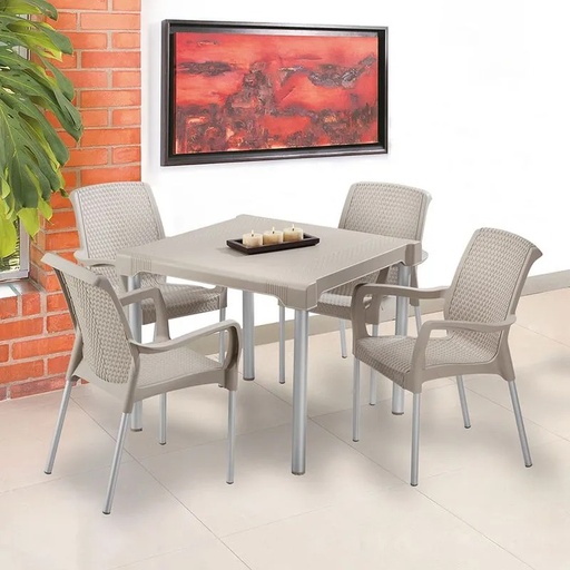 [9404] SILLA SHIA CON BRAZO TAUPE