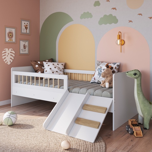 [AFT010BCBC] CAMA SINGLE INFANTIL LINEA AFFETO BLANCO 190X80, AFT010BCBC