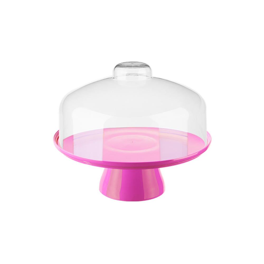 [10111/0460] Plato para Bizcocho con Tapa CAKE Ø32,5cm Rosado
