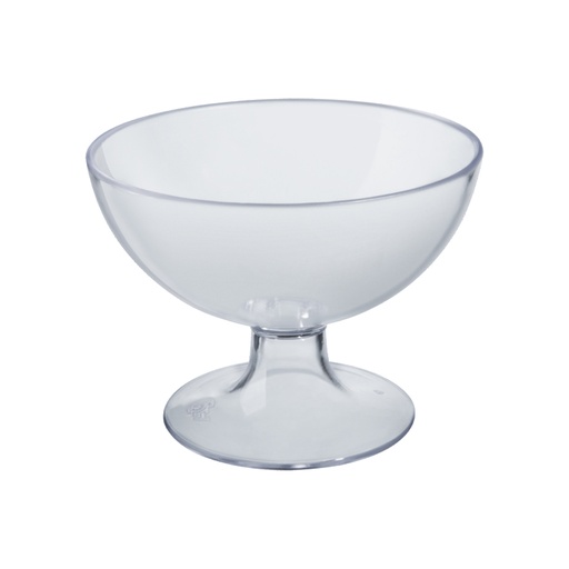 [20112/0009] COPA POSTRE DE PLÁSTICO RETRO 150 ML CRISTAL